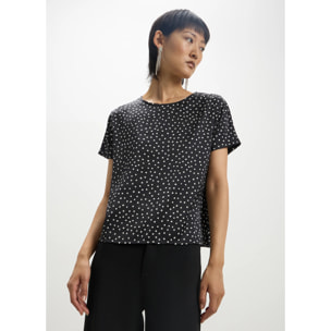 Blusa a pois in raso