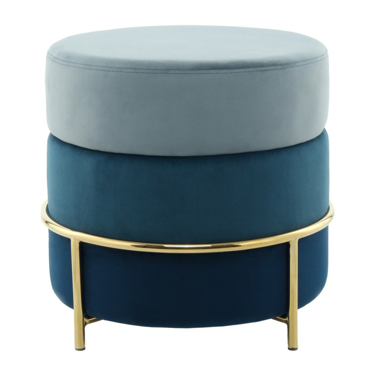 Pouf contenitore Matilda 100 in velluto blu