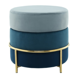 Pouf contenitore Matilda 100 in velluto blu