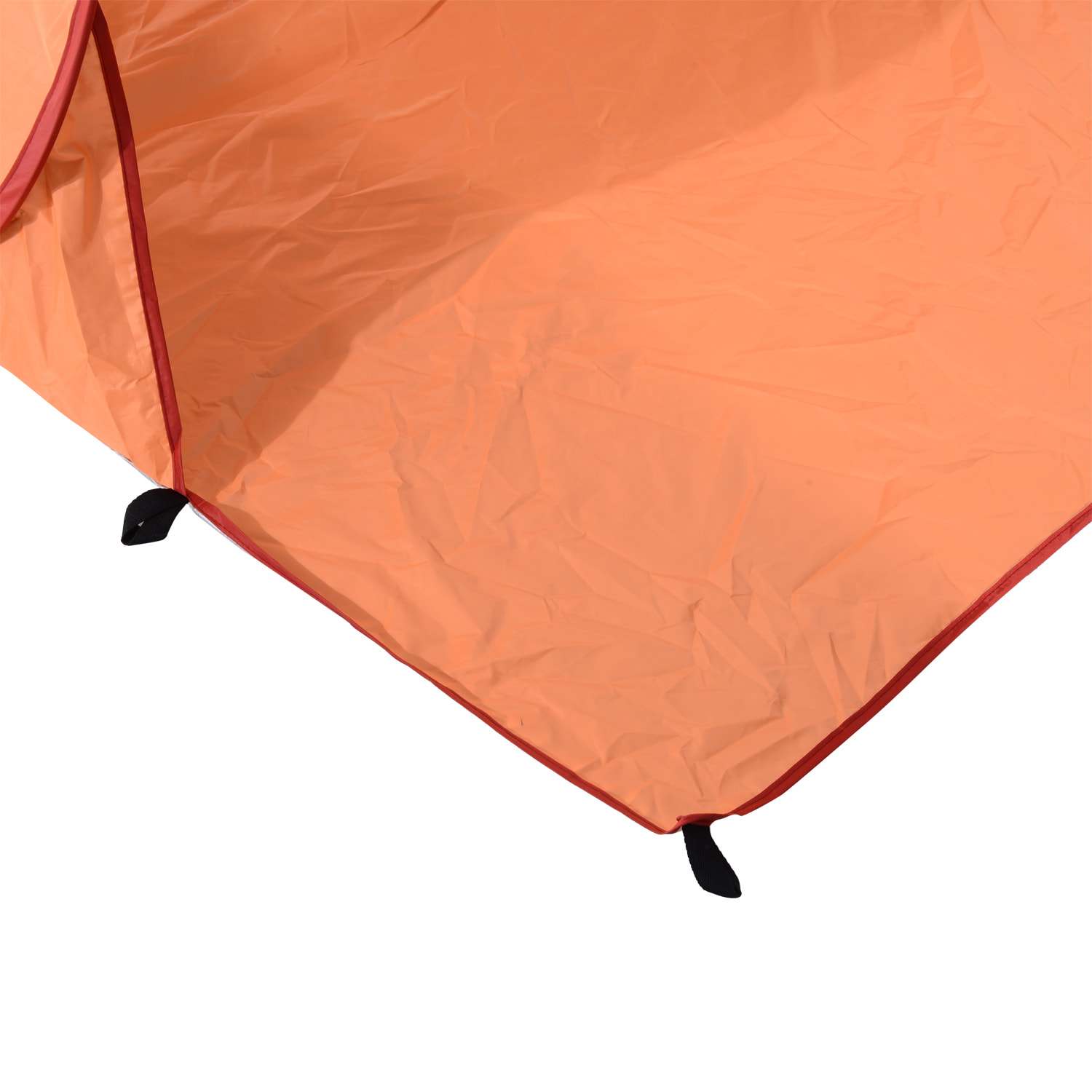 Abri de plage tente de plage pliable pop-up automatique instantané protection UV fenêtre arrière grand tapis de sol orange