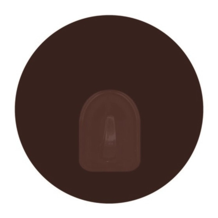 Lot de 2 crochets rond muraux repositionnables Chocolat MSV