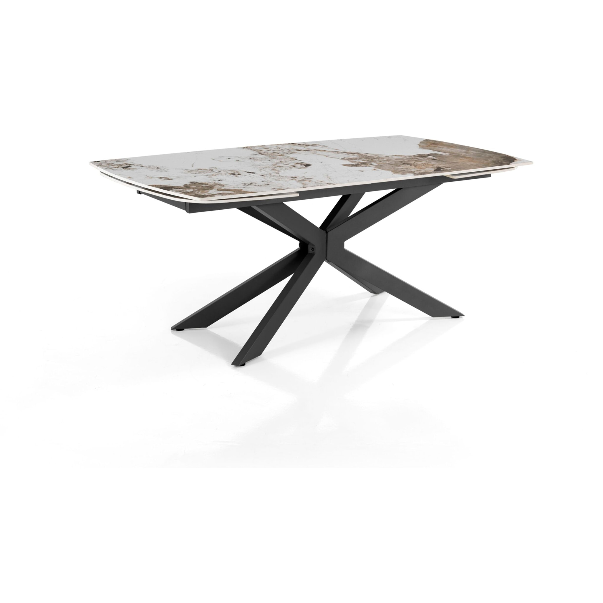 Tomasucci GEMY 160 ONICE MARBLE - Table ovale extensible NOIRE