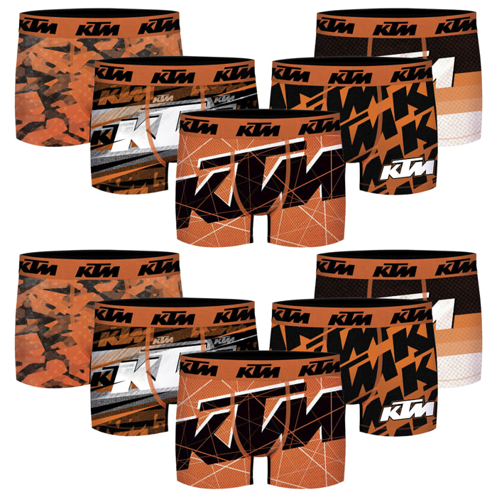 Pack de 10 calzoncillos estampados KTM Motorbike para hombre