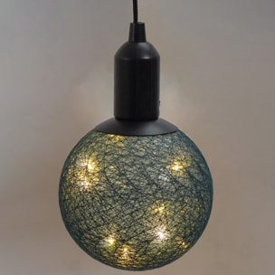 Lampe Suspendue - HOME DECO FACTORY - Boule Lumineuse - Bleu