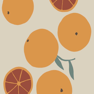 Affiche  orange fraiche Affiche sous cadre bois