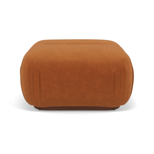 Penelope - pouf en velours texturé - Terracotta