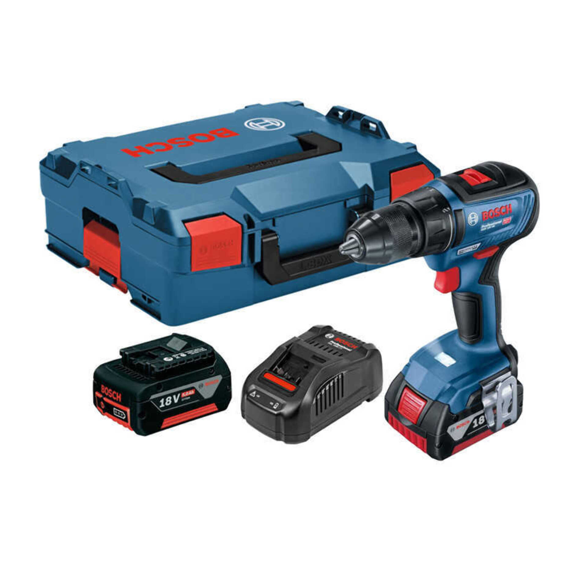 Perceuse-visseuse 18V 50 Nm - BOSCH - avec 2 batteries 18V 5.0Ah - chargeur - L.Boxx - 06019H5001