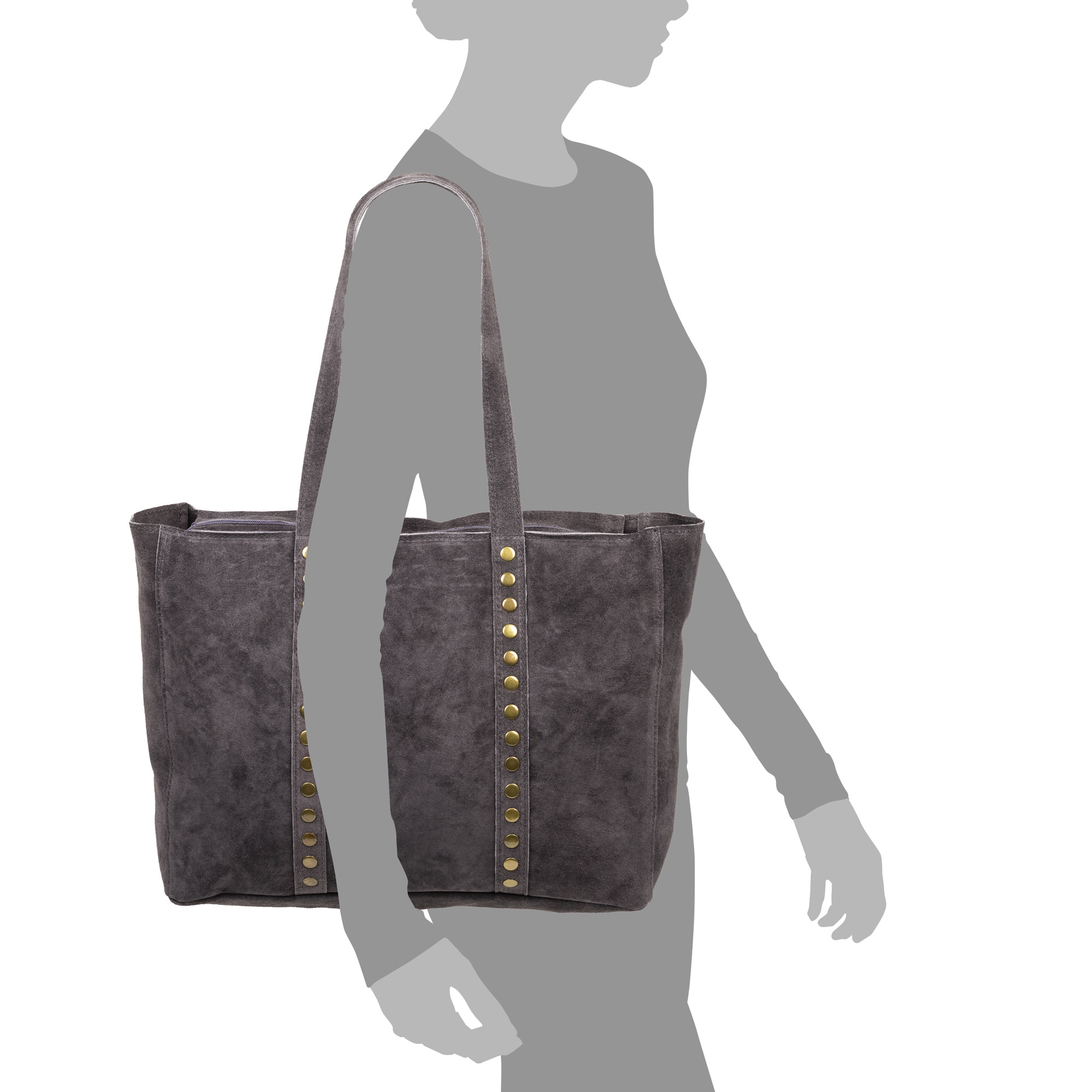 Alonte bolso de hombro mujer. Piel auténtica Gamuza.