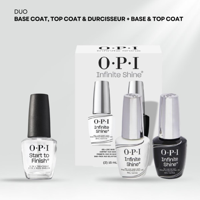Duo Infinite Shine - Base et Top Coat Duo Pack - 30ml Base Coat, Top Coat