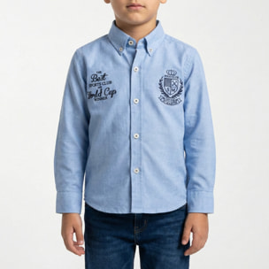 Camicia oxford con ricamo logo
