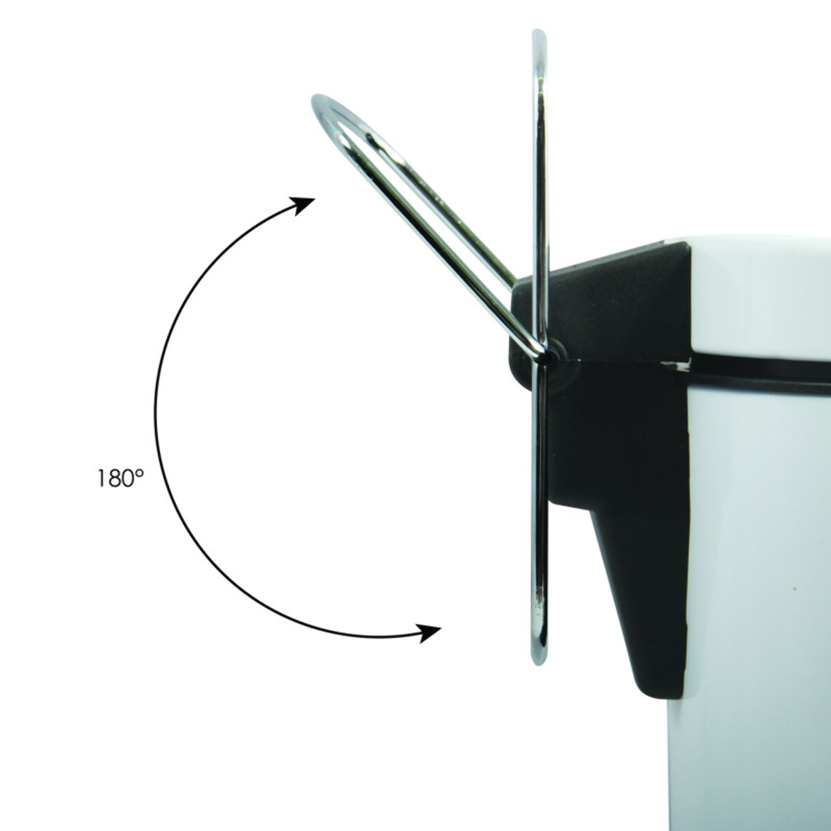 Poubelle à pédale Inox 5L Blanc MSV