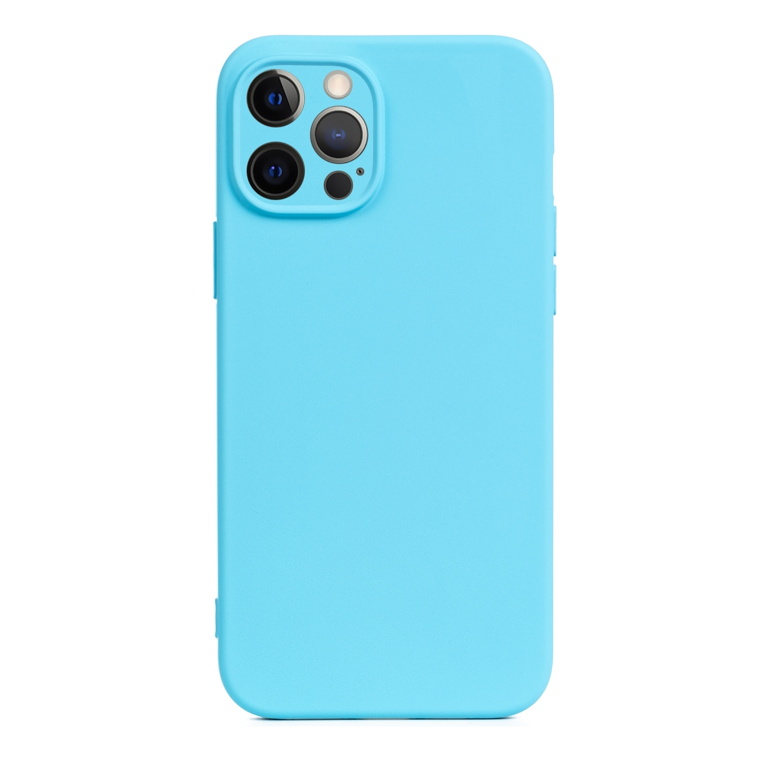 DAM Custodia  Essential in silicone con protezione per fotocamera per iPhone 12 Pro Max. Interno in morbido velluto. 8,09x1,02x16,36 centimetri. Colore blu