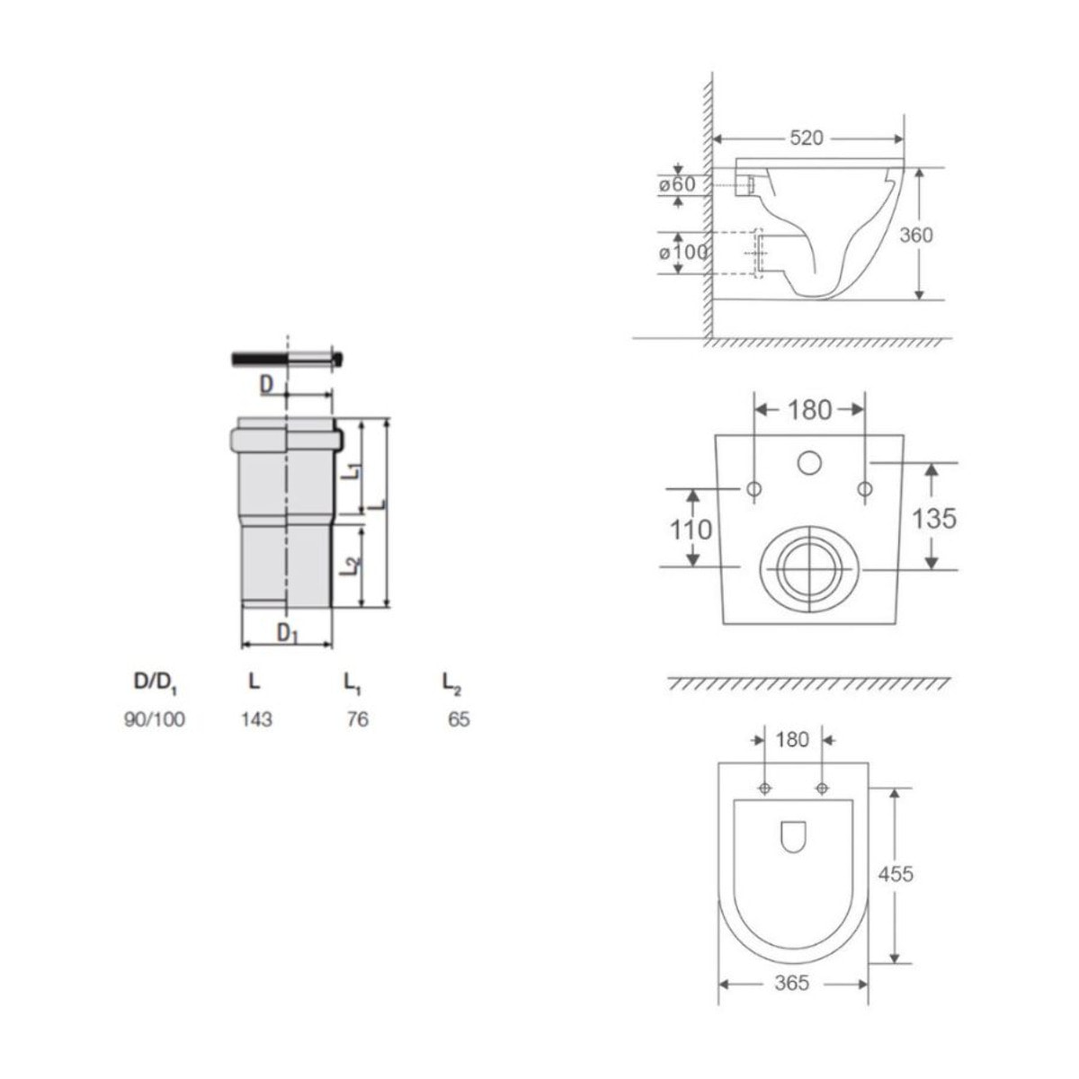 Pack WC bâti ECO 2L Swiss Aqua Technologies + WC suspendu Swiss Aqua Technologies + plaque blanc/chrome (STEST67WR04-FR)