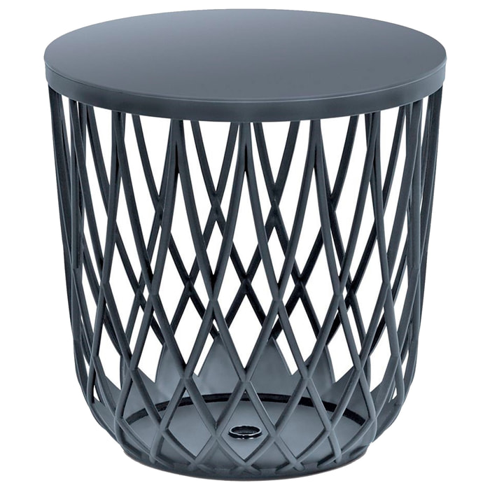 Cesta de jardín soporte - mesa auxiliar decorativa uniqubo 55l., dimensiones (mm) 447x447x450, color antracita