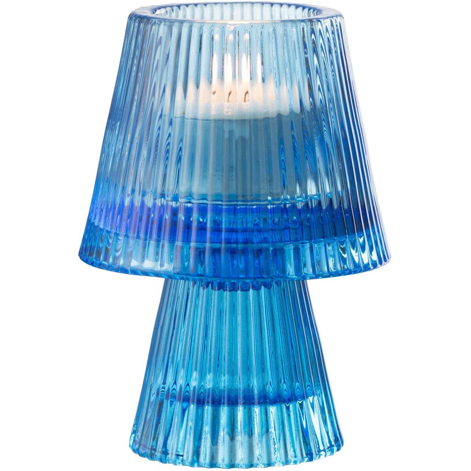 J-Line bougeoir Chapeau - verre - bleu