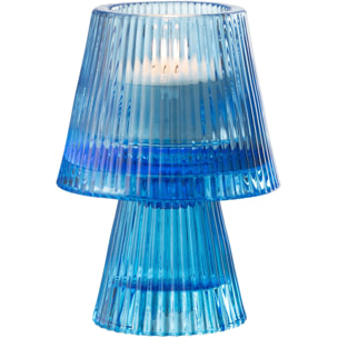 J-Line bougeoir Chapeau - verre - bleu