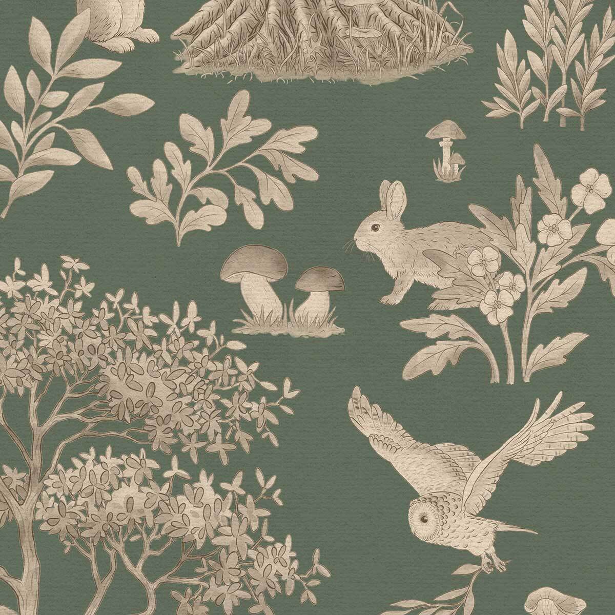 Papier peint enfant Brume des Bois Intissé