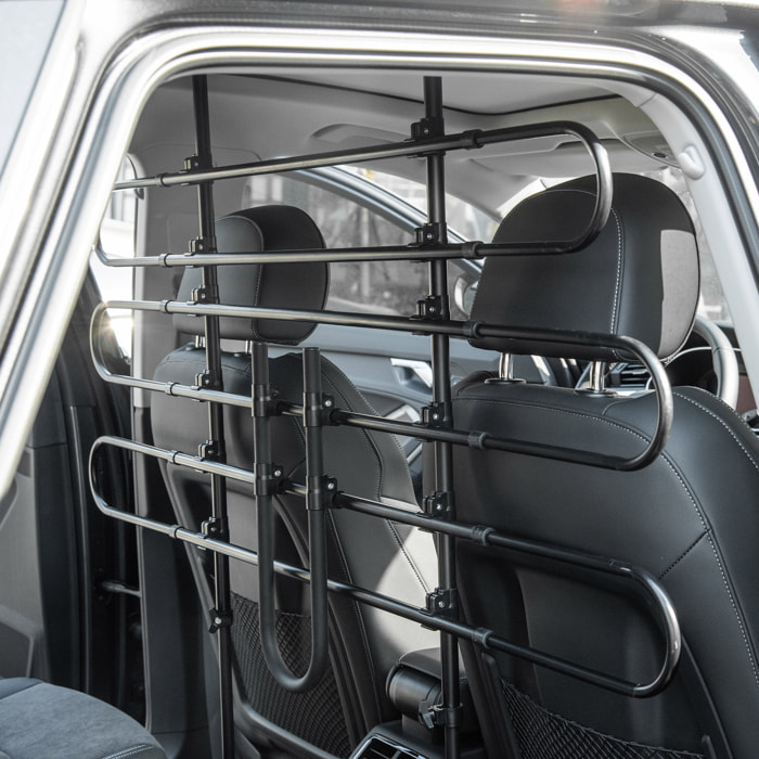 Grille de séparation extensible voiture barrière de sécurité barre réglable pour chien acier noir