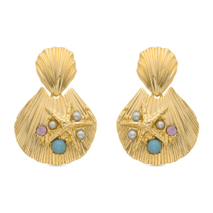 Pendientes Lux by Lux acabadoss en oro amarillo 18k