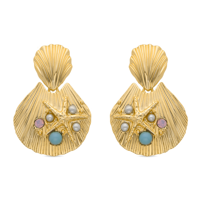 Pendientes Lux by Lux acabadoss en oro amarillo 18k