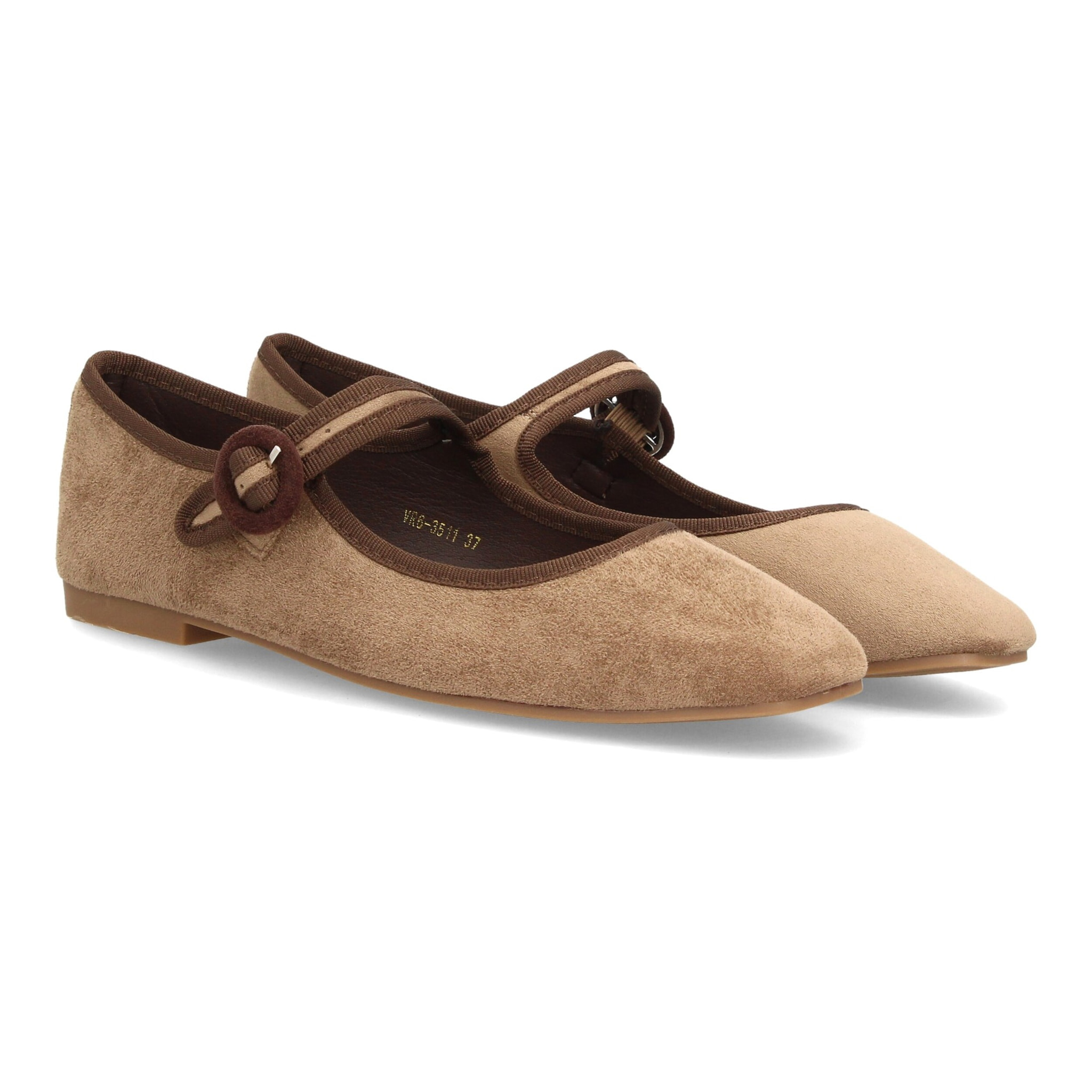 Bailarinas mujer con hebilla circular ajustable