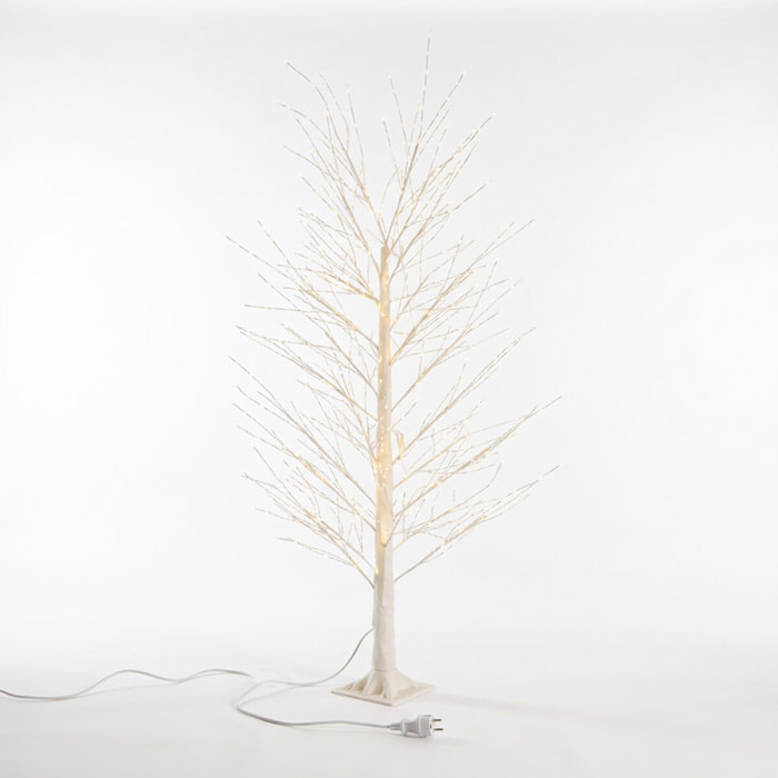 Albero luminoso decorativo con rami LED bianco caldo - Bianco