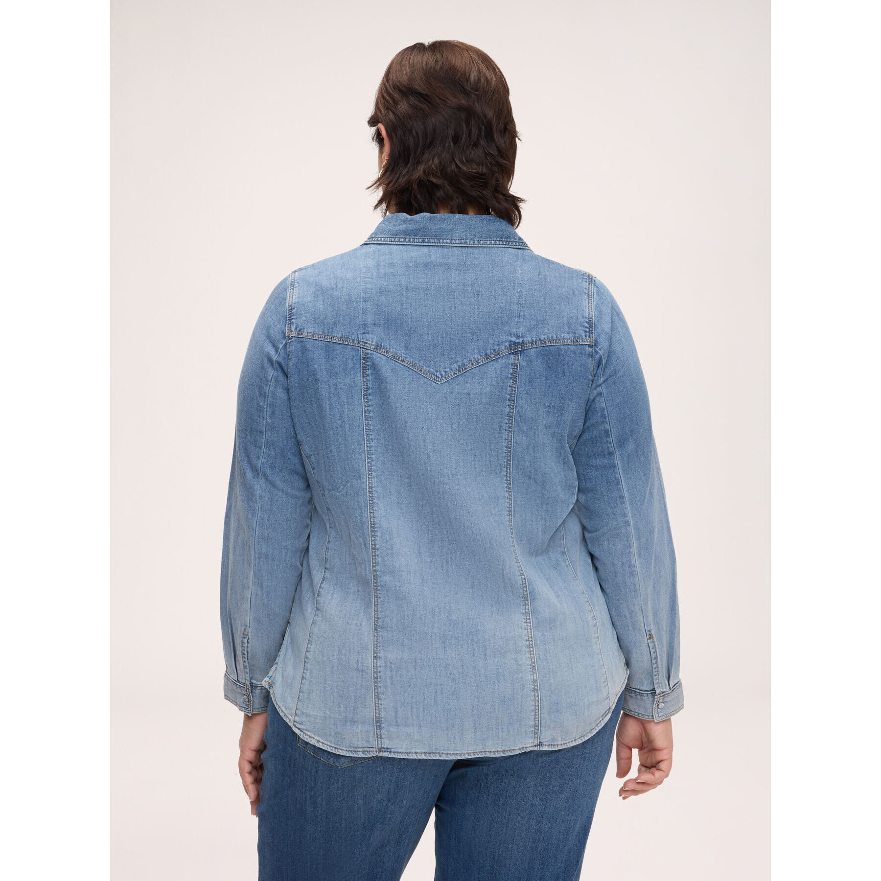 Fiorella Rubino - Camicia in denim washed - Azzurro