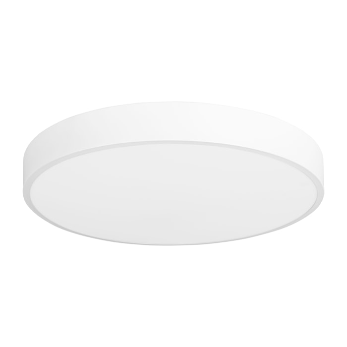 FORLIGHT Stac - Plafón de Techo LED 60cm para Exterior con Luz Neutra 4000K de Acero en Color Blanco