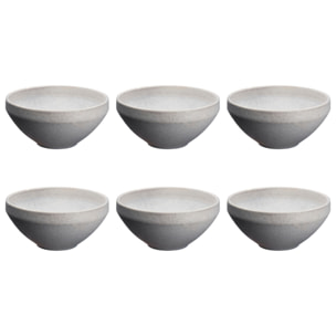 Bol STONE Ø17,5cm - 6 pièces - Gris lune