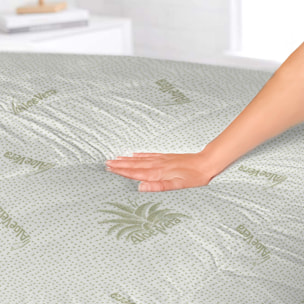 TOPPER ALOE TRAPUNTATO CON ELASTICI - Made in Italy