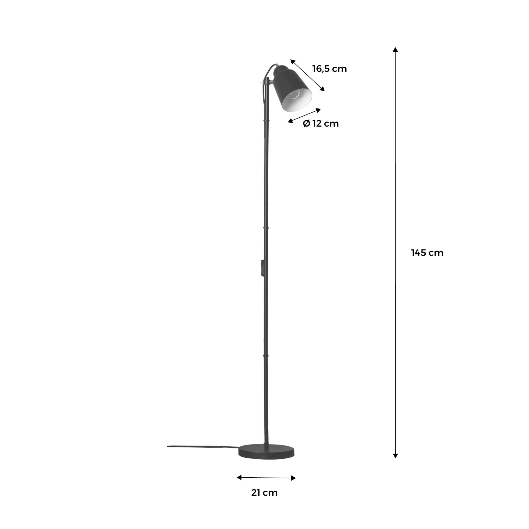 Lampadaire intérieur métal camel H 145cm Rémi