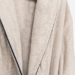 Scalpers Albornoz liso con ribete y detalle bordado beige