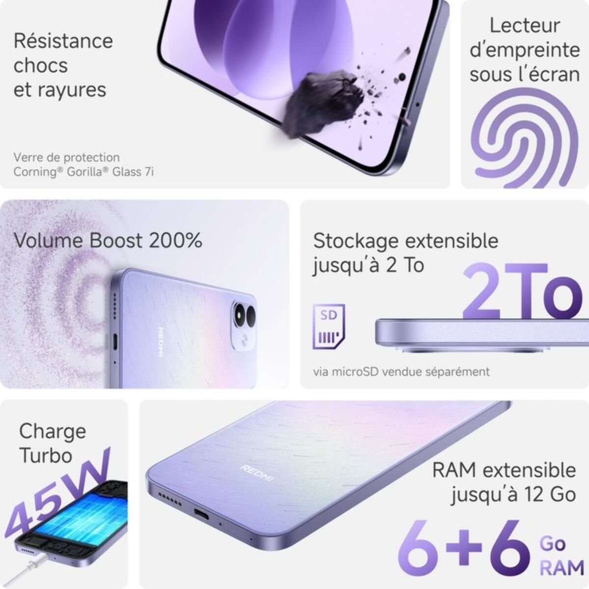 Smartphone XIAOMI Redmi Note 17 5G 128Go Noir