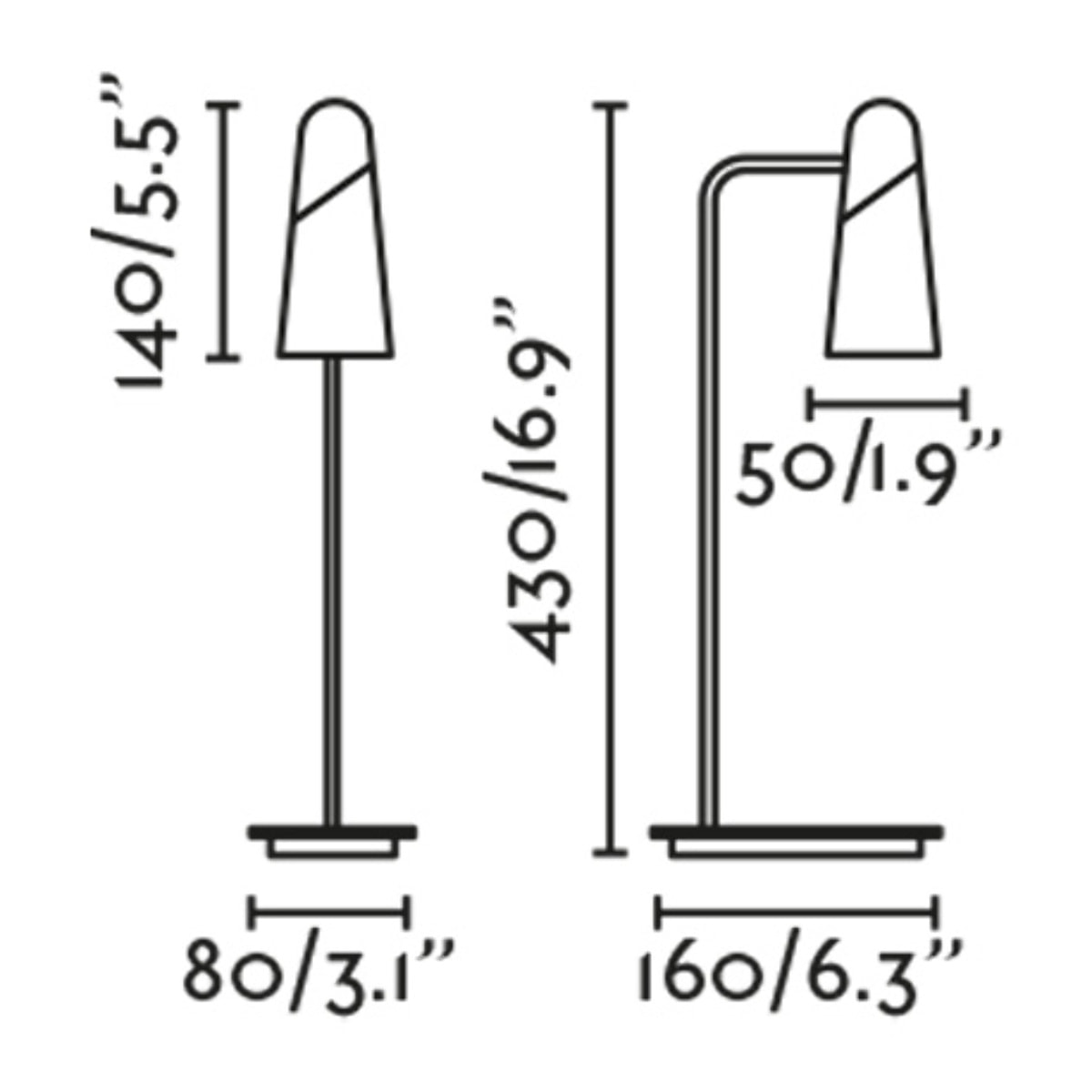 LAO Lampe de table noire