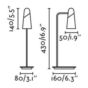 LAO Lampe de table noire