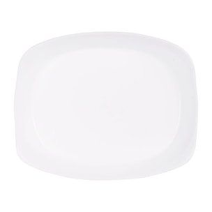 Plat à four rectangulaire blanc 34X25cm Smart Cuisine Carine 250°C  - Luminarc - Opale culinaire extra léger et résistant