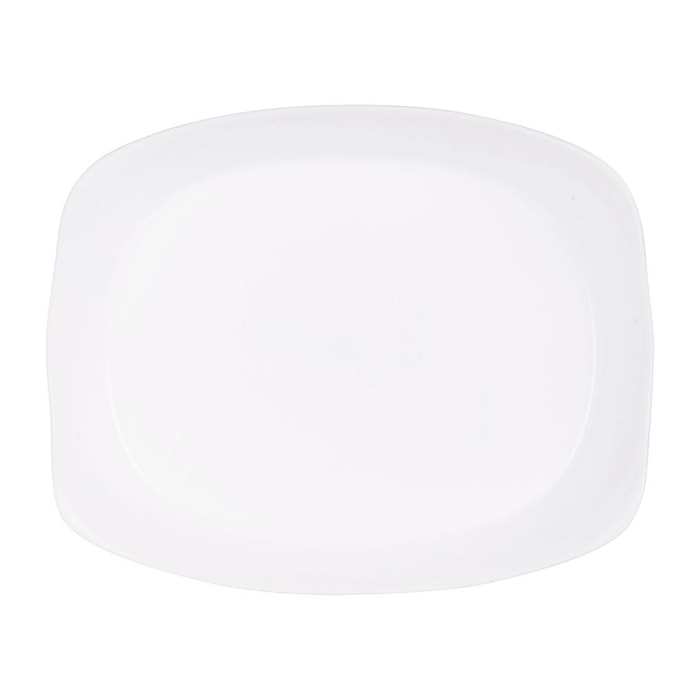 Plat à four rectangulaire blanc 34X25cm Smart Cuisine Carine 250°C  - Luminarc - Opale culinaire extra léger et résistant