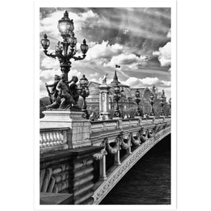 Affiche Paris, Vue du pont Alexandre III Affiche seule