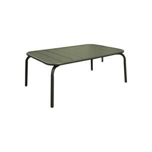 Salon de jardin FIORA en acier. 4 personnes. kaki et beige