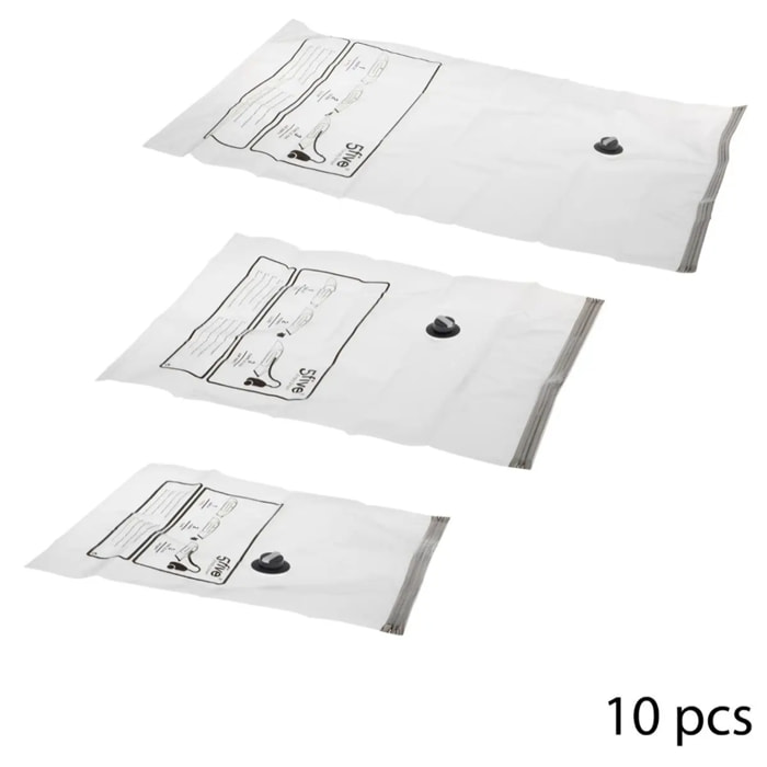 Lot de 10 sacs compresseurs "Air-Flat"