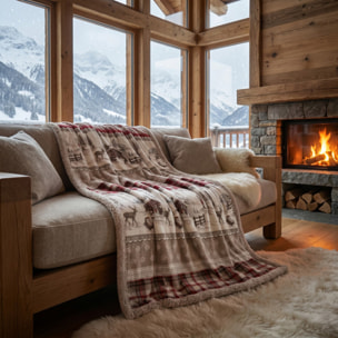 Plaid Sherpa in poliestere - Fantasia Alpina