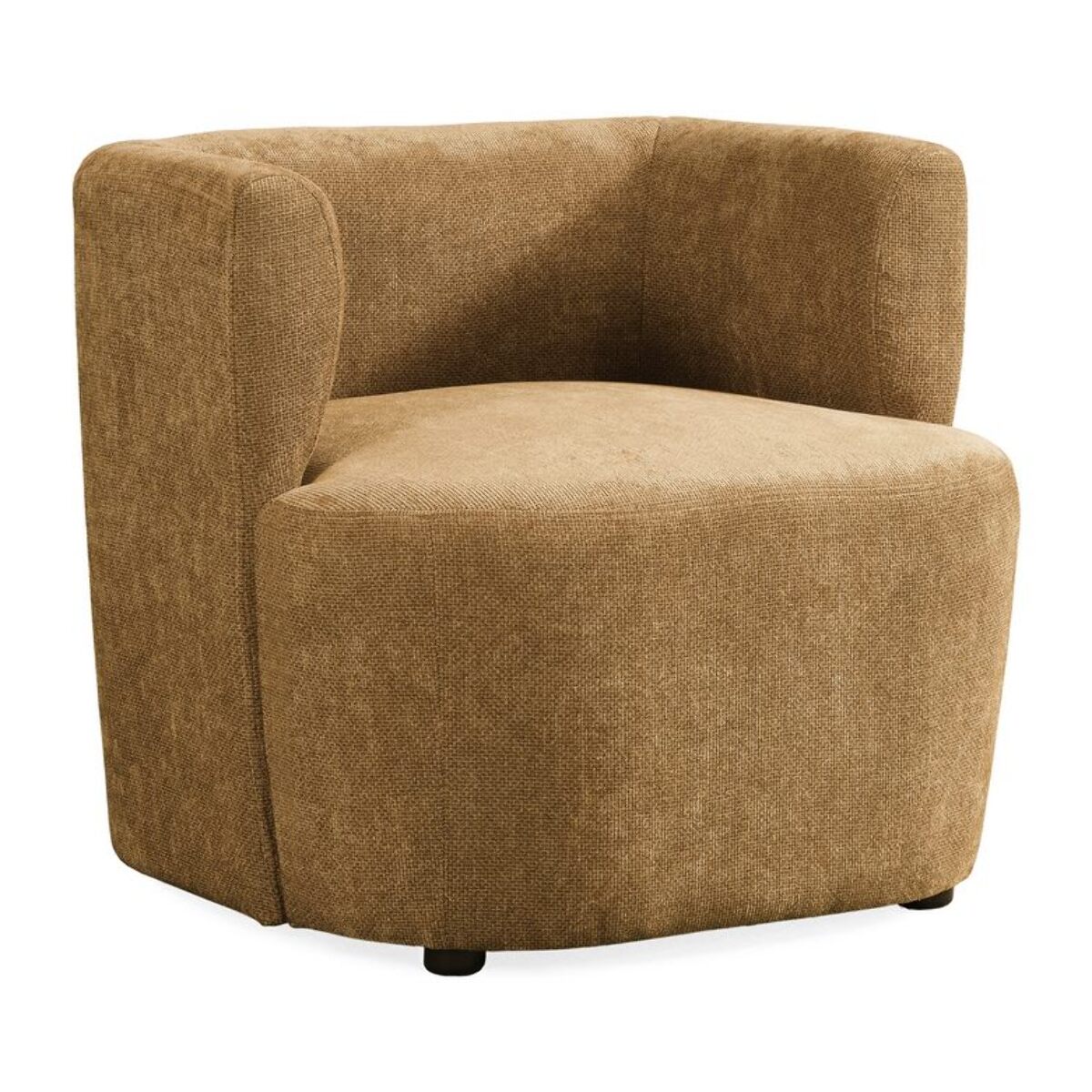 Poltrona da salotto in tessuto ocra con braccioli - Seattle