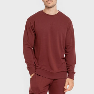 Sudadera básica deportiva burdeos