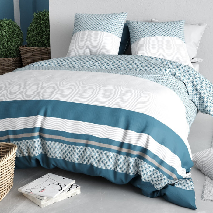 Parure housse de couette imprimé 100% coton - nocturne
