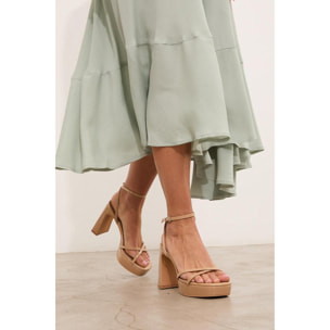 Sandalias de tacón - Greta Nude - 11 cm