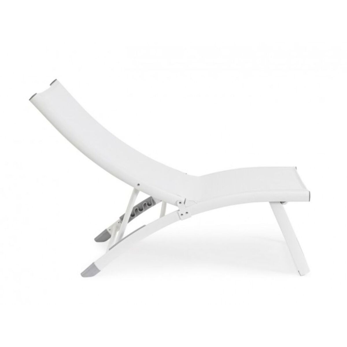 Set di 2 poltrone reclinabili TAYLOR in alluminio e textilene bianco