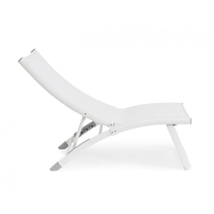 Set di 2 poltrone reclinabili TAYLOR in alluminio e textilene bianco