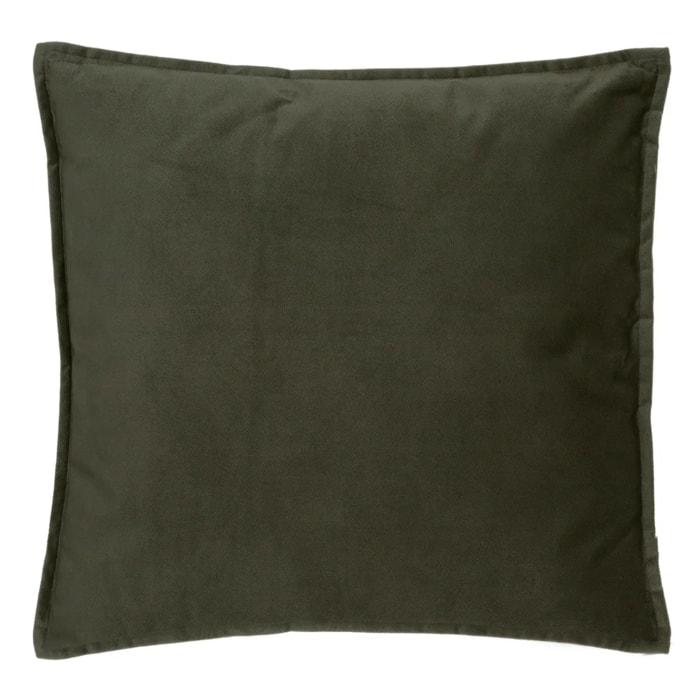 Coussin "Lilou" - vert kaki - 55x55 cm