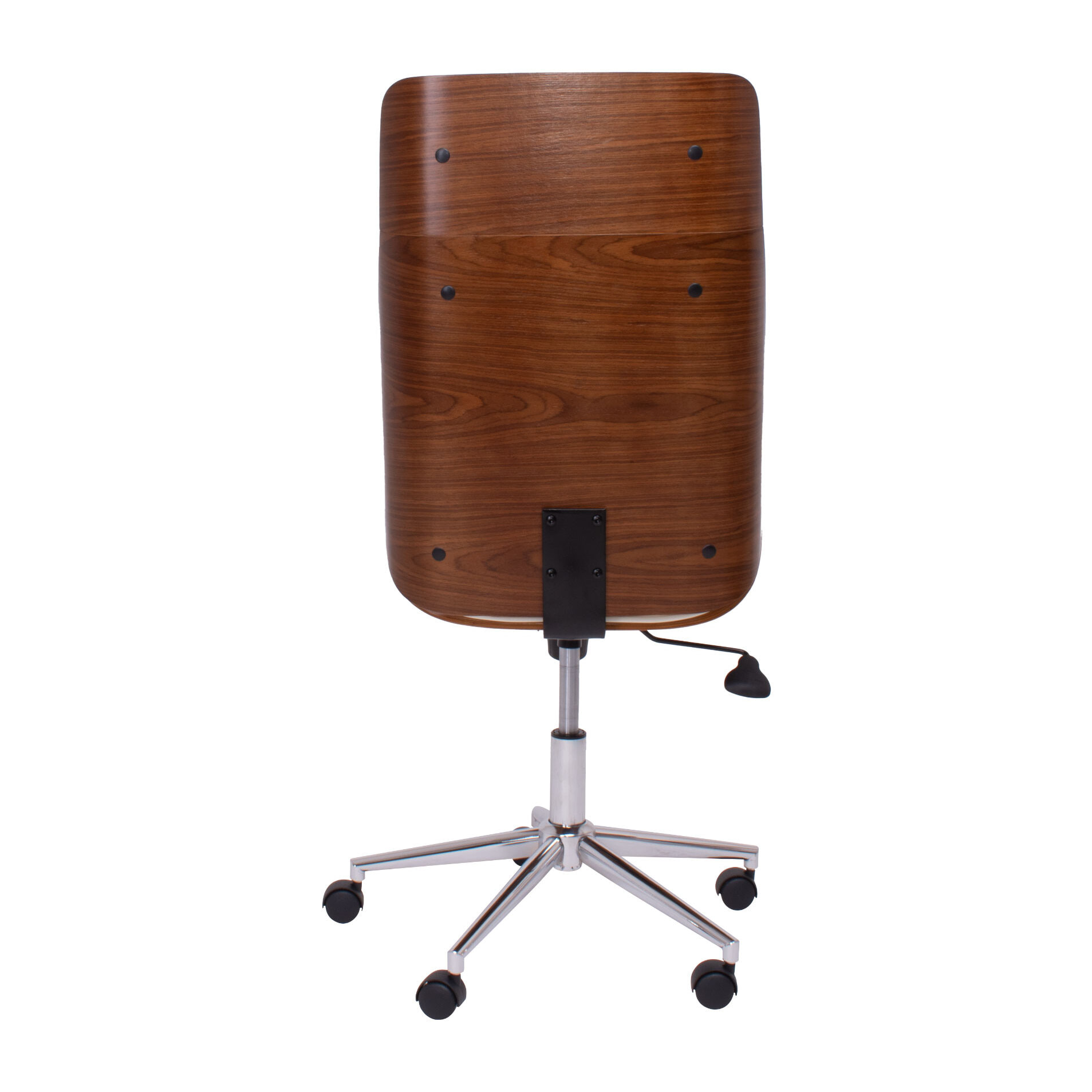 Svezia - Sedia da Ufficio Direzionale 54x109/119x42 cm in legno Parawood e Similpelle Bianco