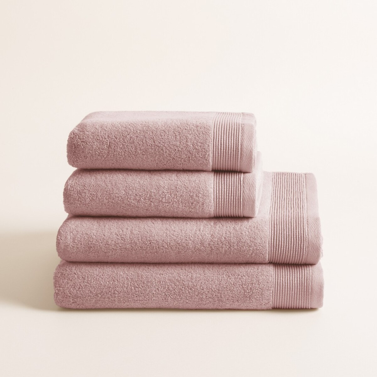 Lot de 4 serviettes Harmony Pink - Zero Twist - 600 grammes